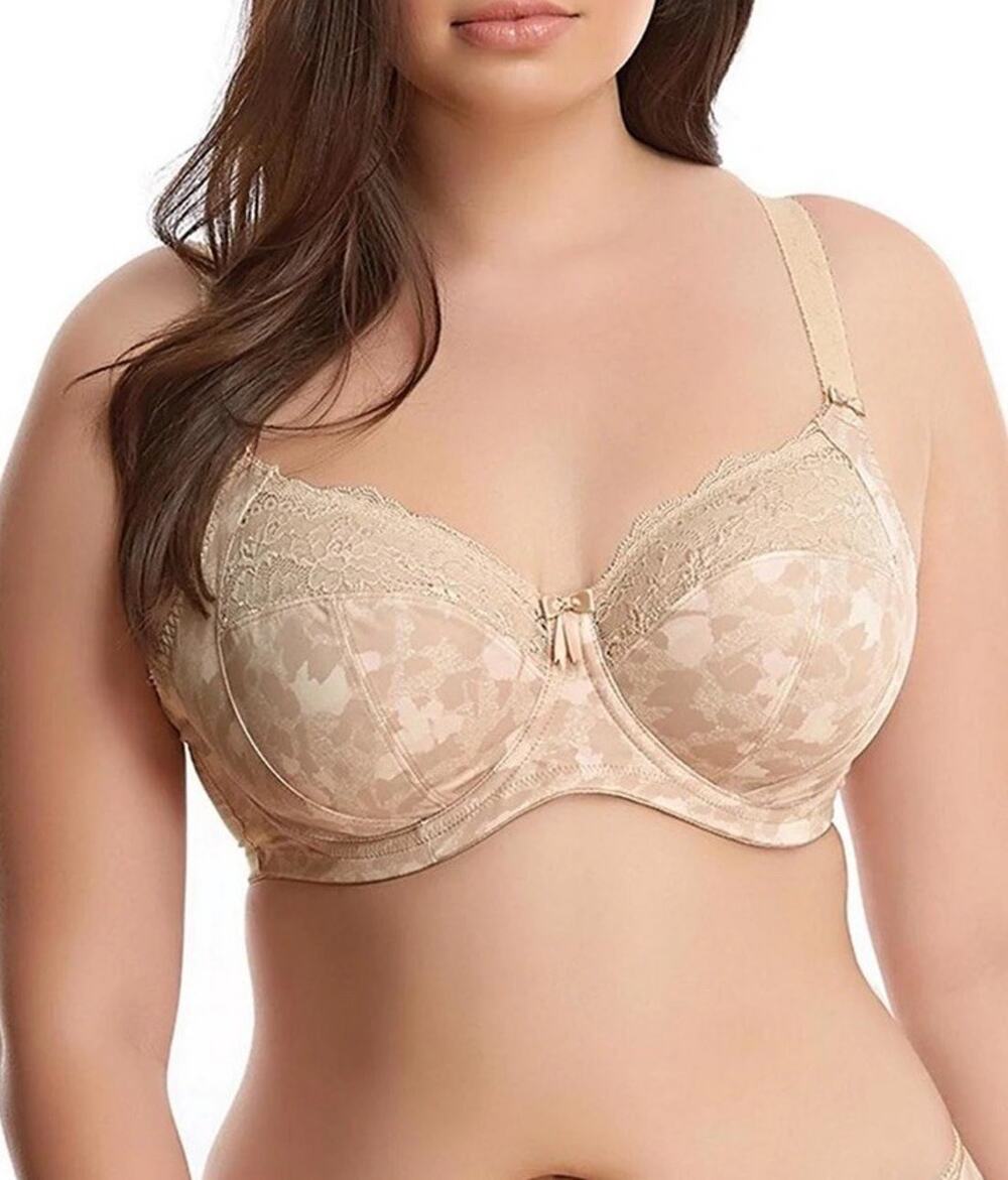 Elomi Bra Size 42I Morgan Banded Underwire Stretch Lace Toasted Almond Beige